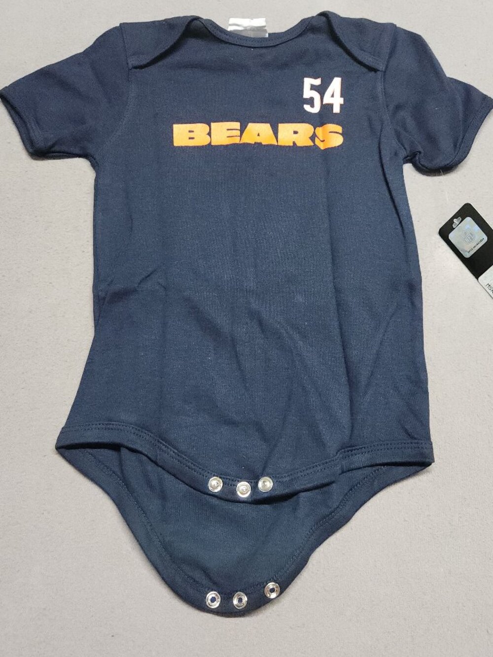 Reebok Nfl Brian Urlacher 54 Chicago Bears Infant Bodysuit 24M Cotton Navy 153